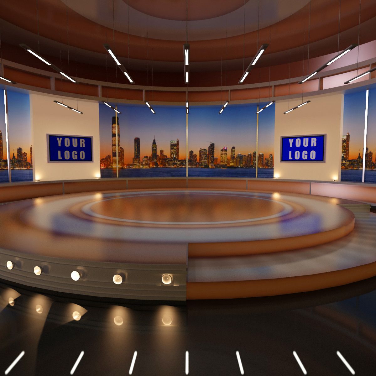 virtual news studio sets